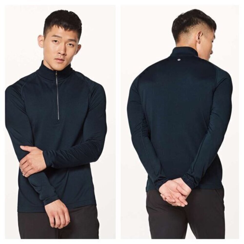 Men's Lululemon Metal Vent Tech 1/2 Zip Sz XL Nautical Navy (First Release)